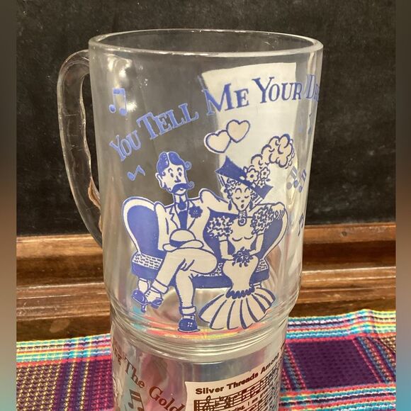 Vintage Hazel Atlas 1950s Song Mug Series Two Beer Drink Mugs Music Lyrics - Picture 6 of 8